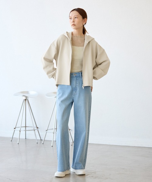 ROPE' PICNIC（ロペピクニック）の「近赤外線防止/ダンボールWジップフーディー（パーカー・レディース・ブラック/オフホワイト/グレー系その他・38）」の16枚目の写真