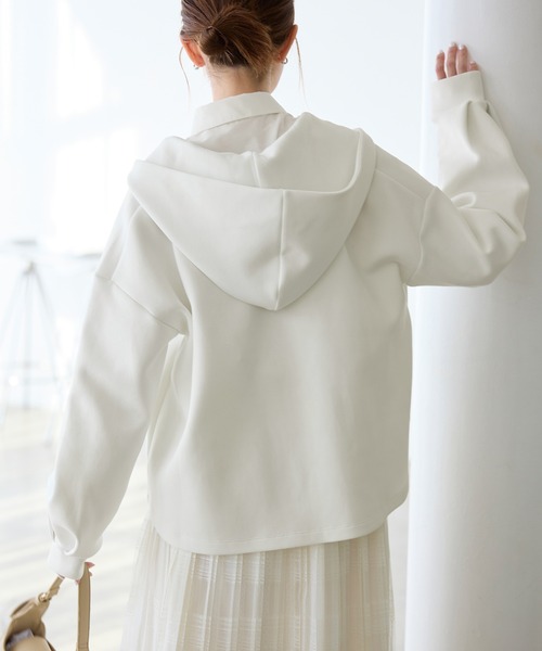 ROPE' PICNIC（ロペピクニック）の「近赤外線防止/ダンボールWジップフーディー（パーカー・レディース・ブラック/オフホワイト/グレー系その他・38）」の5枚目の写真