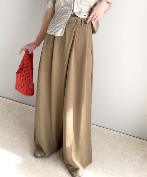 classicalelf(クラシカルエルフ)の「今季トレンドの抜け感がほどよい♪カットジョーゼットワイドラップパンツ(その他パンツ・レディース・ブラック/アイボリー/ベージュ/チャコール・LARGE/MEDIUM/SMALL/X-LARGE)」の9枚目の写真