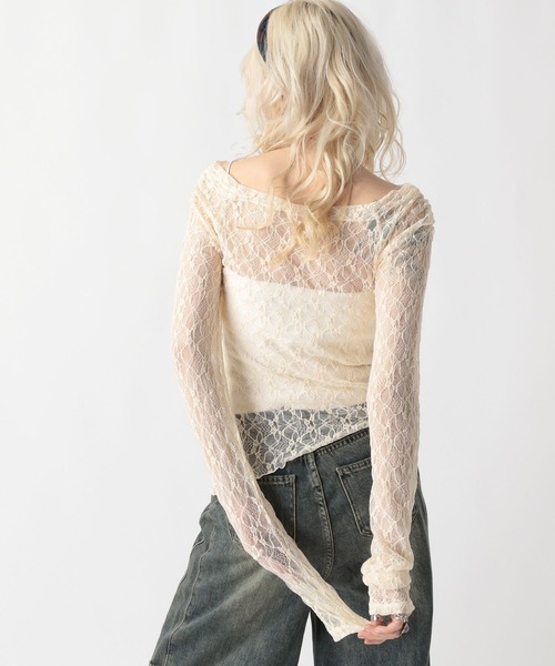 FOREVER 21（フォーエバー トゥエンティーワン）の「【2025SS】アソートシアー2WAYショルダートップス（Tシャツ/カットソー・レディース・グレー/オフホワイト/カーキ/ブラック・MEDIUM/SMALL）」の9枚目の写真