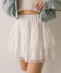 OLIVE des OLIVE | 裾レースティアードミニスカート(スカート)