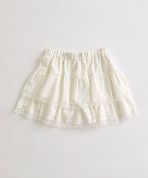 OLIVE des OLIVE（オリーブデオリーブ）の「裾レースティアードミニスカート（スカート・レディース・チャコールグレー/オフホワイト/ブラウン・FREE）」の22枚目の写真