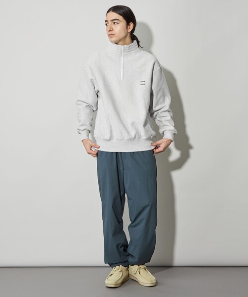 CITEN(シテン)の「<CITEN>ヒュージリバースハーフジップスウェット(スウェット・メンズ・ライトグレー/ライム/ベージュ・S/M/L)」の9枚目の写真