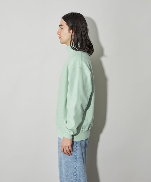 CITEN(シテン)の「<CITEN>ヒュージリバースハーフジップスウェット(スウェット・メンズ・ライトグレー/ライム/ベージュ・S/M/L)」の14枚目の写真