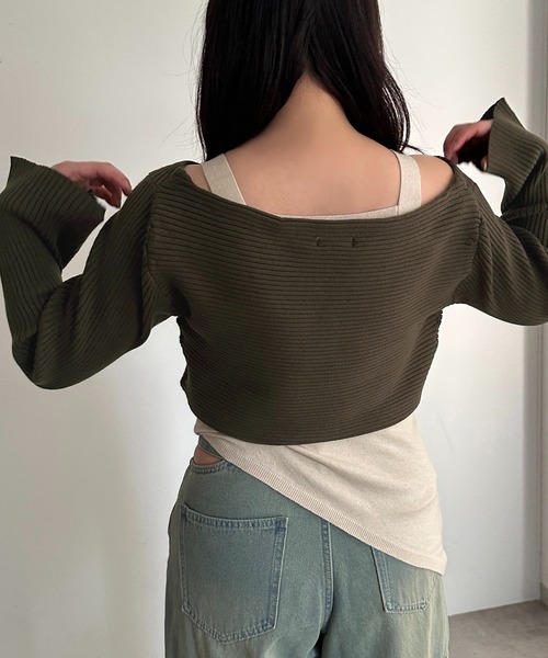 apres jour mignon(アプレジュールミニョン)の「アシメタンク×リブニットセット【ZOZOTOWN限定アイテム】(ニット/セーター・レディース・ブラウン系その他/ブラック/ネイビー・フリー/X-LARGE)」の18枚目の写真