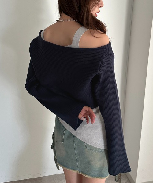 apres jour mignon(アプレジュールミニョン)の「アシメタンク×リブニットセット【ZOZOTOWN限定アイテム】(ニット/セーター・レディース・ブラウン系その他/ブラック/ネイビー・フリー/X-LARGE)」の21枚目の写真