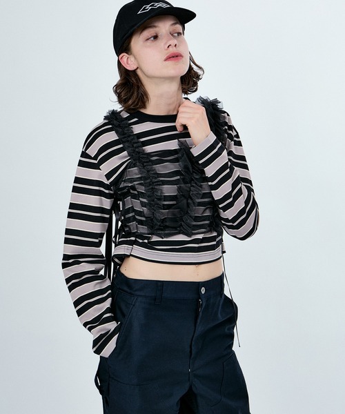 未使用品　かぐれ　MASTER&Co.　BORDER LONG-SLEEVE T Name. ネーム BORDER LONG SLEEVE TEE｜アーストライブ