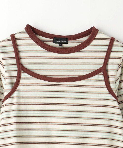 green label relaxing（グリーンレーベルリラクシング）の「マルチボーダー キャミ+プルオーバー セット / キッズ  140cm-160cm（Tシャツ/カットソー・キッズ・ライトブルー/ライラック/オフホワイト・150cm/160cm/140cm）」の5枚目の写真