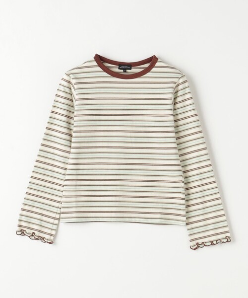 green label relaxing（グリーンレーベルリラクシング）の「マルチボーダー キャミ+プルオーバー セット / キッズ  140cm-160cm（Tシャツ/カットソー・キッズ・ライトブルー/ライラック/オフホワイト・150cm/160cm/140cm）」の7枚目の写真