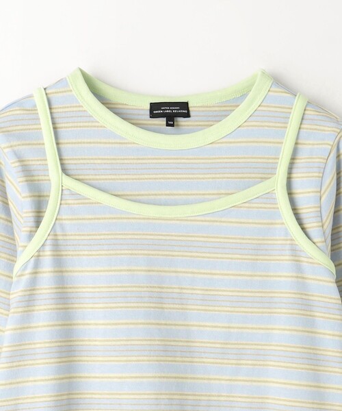 green label relaxing（グリーンレーベルリラクシング）の「マルチボーダー キャミ+プルオーバー セット / キッズ  140cm-160cm（Tシャツ/カットソー・キッズ・ライトブルー/ライラック/オフホワイト・150cm/160cm/140cm）」の13枚目の写真