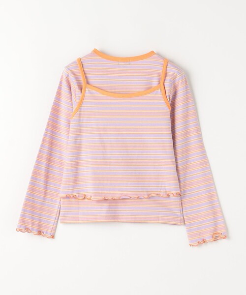 green label relaxing（グリーンレーベルリラクシング）の「マルチボーダー キャミ+プルオーバー セット / キッズ  140cm-160cm（Tシャツ/カットソー・キッズ・ライトブルー/ライラック/オフホワイト・150cm/160cm/140cm）」の15枚目の写真