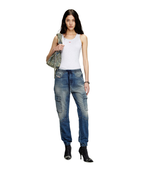 DIESEL ◆デニム｜Slim 2051 D-Ursy Joggjeans 09j75 Women's Slim Jeans | Grey | Diesel 2051 D-Ursy Joggjeans®