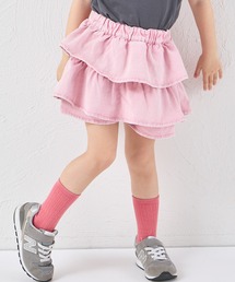 pairmanon（ペアマノン）の「ガールズ ティアード デニムスカッツ（デニムパンツ）」