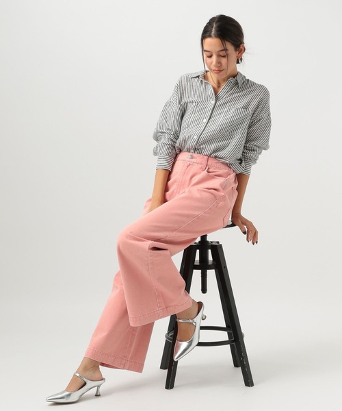 BAYFLOW（ベイフロー）の「[ストレッチ入り]カラーバギーデニム（デニムパンツ・レディース・オレンジ/グリーン/ピンク・SMALL/MEDIUM）」の7枚目の写真