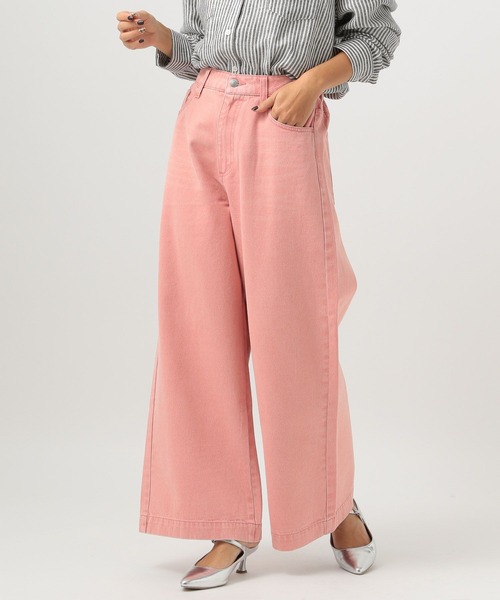 BAYFLOW（ベイフロー）の「[ストレッチ入り]カラーバギーデニム（デニムパンツ・レディース・オレンジ/グリーン/ピンク・SMALL/MEDIUM）」の8枚目の写真