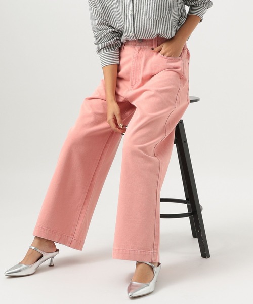 BAYFLOW（ベイフロー）の「[ストレッチ入り]カラーバギーデニム（デニムパンツ・レディース・オレンジ/グリーン/ピンク・SMALL/MEDIUM）」の11枚目の写真