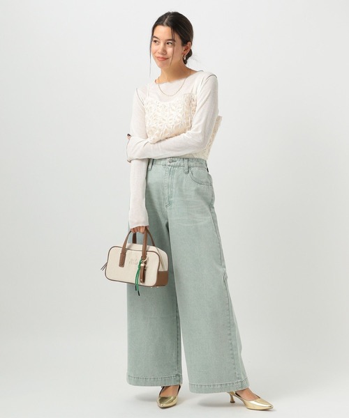 BAYFLOW（ベイフロー）の「[ストレッチ入り]カラーバギーデニム（デニムパンツ・レディース・オレンジ/グリーン/ピンク・SMALL/MEDIUM）」の16枚目の写真