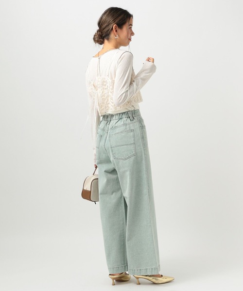 BAYFLOW（ベイフロー）の「[ストレッチ入り]カラーバギーデニム（デニムパンツ・レディース・オレンジ/グリーン/ピンク・SMALL/MEDIUM）」の18枚目の写真