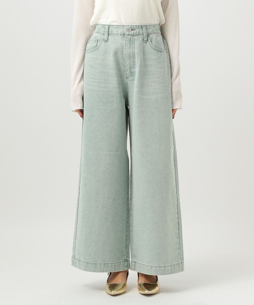 BAYFLOW（ベイフロー）の「[ストレッチ入り]カラーバギーデニム（デニムパンツ・レディース・オレンジ/グリーン/ピンク・SMALL/MEDIUM）」の20枚目の写真