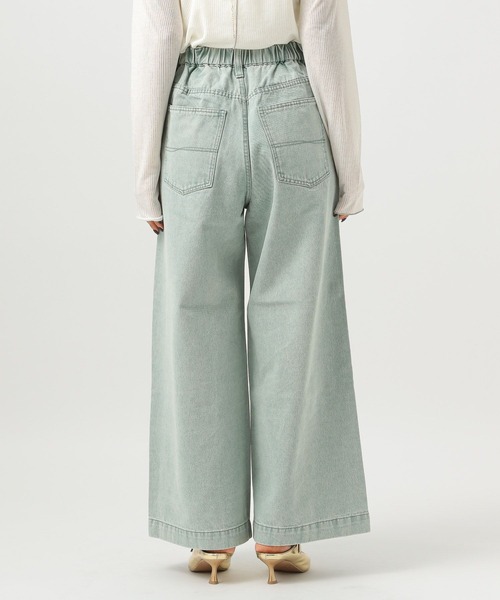 セール】[ストレッチ入り]カラーバギーデニム（デニムパンツ