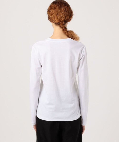 EDITION（エディション）の「ピマコットン ロングスリーブトップス（Tシャツ/カットソー・レディース・ブラック/ホワイト・FREE）」の9枚目の写真