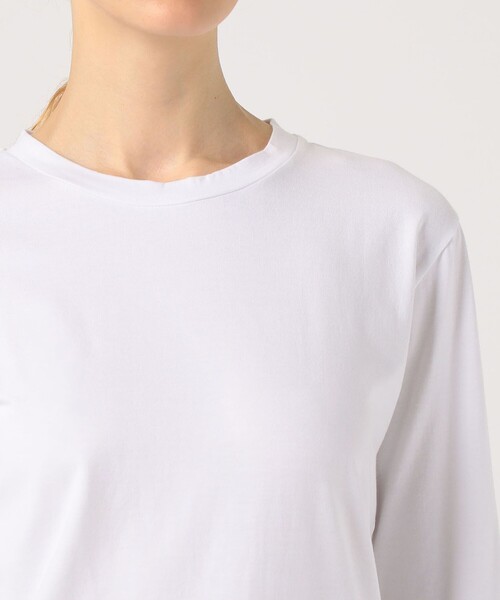 EDITION（エディション）の「ピマコットン ロングスリーブトップス（Tシャツ/カットソー・レディース・ブラック/ホワイト・FREE）」の8枚目の写真