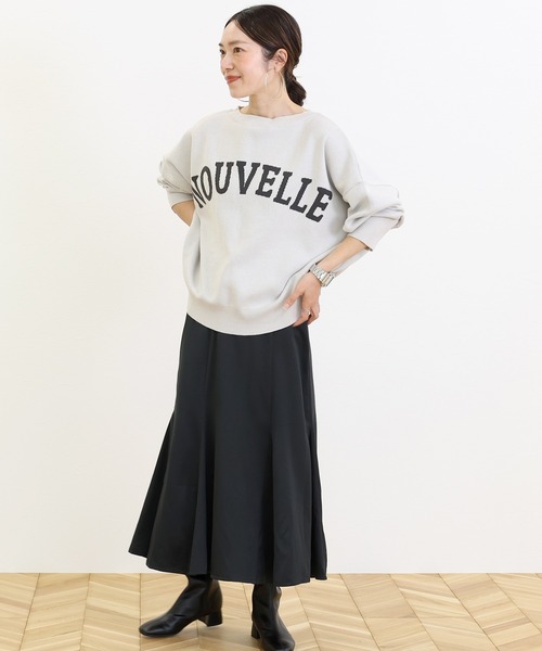 Aletta vita（アレッタビータ）の「ビンテージサテン裾切替フレアスカート（スカート・レディース・ブラック/ベージュ・MEDIUM/LONG）」の18枚目の写真