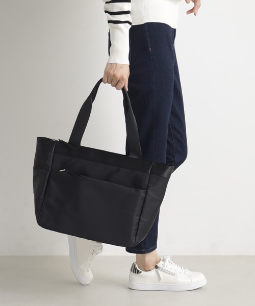 FOUND GOOD（ファウンドグッド）の「スクエアトート（トートバッグ・レディース・ブラック/グレー系5/ブルー系5/グレー系8・FREE）」の2枚目の写真