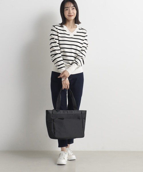 FOUND GOOD（ファウンドグッド）の「スクエアトート（トートバッグ・レディース・ブラック/グレー系5/ブルー系5/グレー系8・FREE）」の5枚目の写真