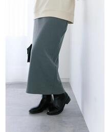 Samansa Mos2 blue | ◎ニットタイトスカート(スカート)