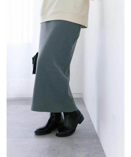 Samansa Mos2 blue（サマンサモスモスブルー）の「◎ニットタイトスカート（スカート・レディース・チャコールグレー/ブラック/オフホワイト・F）」の3枚目の写真