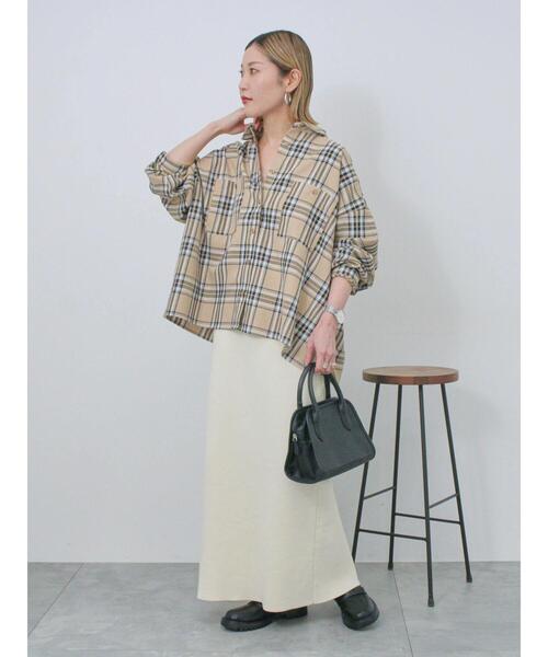 Samansa Mos2 blue（サマンサモスモスブルー）の「◎ニットタイトスカート（スカート・レディース・チャコールグレー/ブラック/オフホワイト・F）」の6枚目の写真