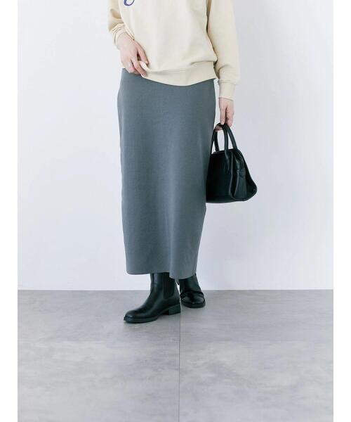 Samansa Mos2 blue（サマンサモスモスブルー）の「◎ニットタイトスカート（スカート・レディース・チャコールグレー/ブラック/オフホワイト・F）」の11枚目の写真