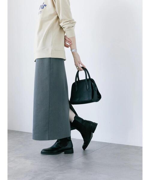 Samansa Mos2 blue（サマンサモスモスブルー）の「◎ニットタイトスカート（スカート・レディース・チャコールグレー/ブラック/オフホワイト・F）」の13枚目の写真