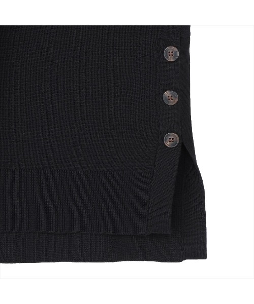 TOKYO SHIRTS（トウキョウシャツ）の「ミラノサイドボタン レディースニットベスト（ベスト・レディース・ブラック/ブラウン・M/L）」の9枚目の写真