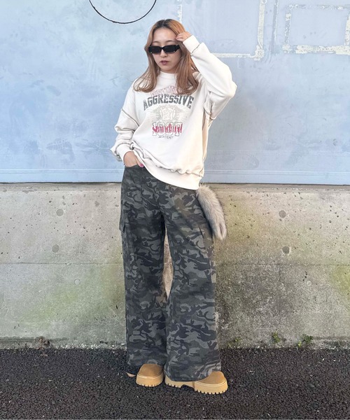 sedacle(セダクル)の「ステッチヴィンテージプリントスウェット(Tシャツ/カットソー・メンズ・ネイビー/ベージュ/アイボリー・SMALL/MEDIUM/LARGE)」の10枚目の写真