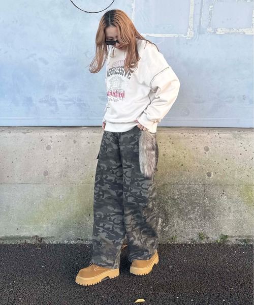 sedacle(セダクル)の「ステッチヴィンテージプリントスウェット(Tシャツ/カットソー・メンズ・ネイビー/ベージュ/アイボリー・SMALL/MEDIUM/LARGE)」の11枚目の写真