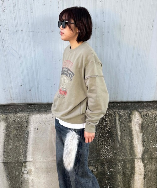 sedacle(セダクル)の「ステッチヴィンテージプリントスウェット(Tシャツ/カットソー・メンズ・ネイビー/ベージュ/アイボリー・SMALL/MEDIUM/LARGE)」の17枚目の写真