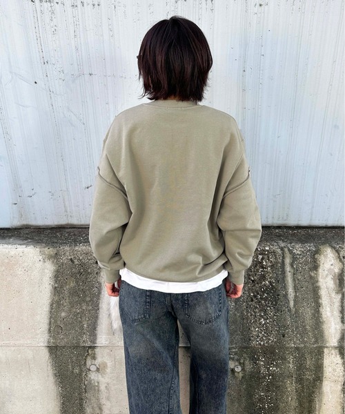 sedacle(セダクル)の「ステッチヴィンテージプリントスウェット(Tシャツ/カットソー・メンズ・ネイビー/ベージュ/アイボリー・SMALL/MEDIUM/LARGE)」の18枚目の写真