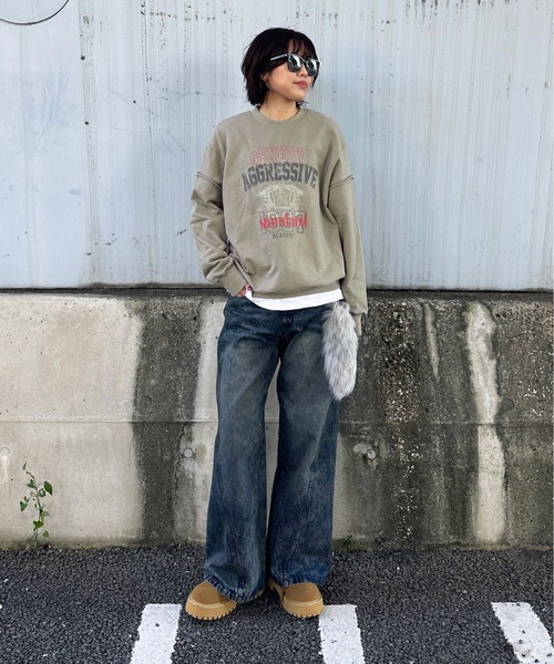 sedacle(セダクル)の「ステッチヴィンテージプリントスウェット(Tシャツ/カットソー・メンズ・ネイビー/ベージュ/アイボリー・SMALL/MEDIUM/LARGE)」の19枚目の写真