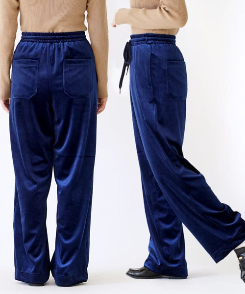 e-zakkamania stores(イーザッカマニアストアーズ)の「ストレートシルエット ベロアパンツ(その他パンツ・レディース・ブラック/ネイビー/グリーン・M)」の11枚目の写真