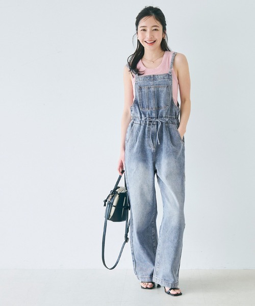 coca（coca）（コカ）の「【WEB限定セール】デニムサロペット（サロペット/オーバーオール・レディース・ライトブルー/ブルー・M/L）」の7枚目の写真