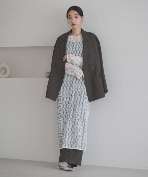 LOWRYS FARM（ローリーズファーム）の「２ＷＡＹレースワンピースＬＳ 322846（ワンピース・レディース・アイボリー/ブラック・FREE）」の6枚目の写真