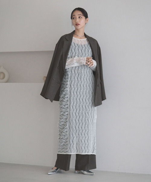 LOWRYS FARM（ローリーズファーム）の「２ＷＡＹレースワンピースＬＳ 322846（ワンピース・レディース・アイボリー/ブラック・FREE）」の7枚目の写真