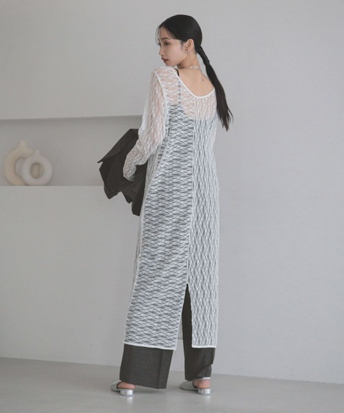 購入に、あたりご確認お願いします セール】2WAYレースワンピースLS 322846（ワンピース