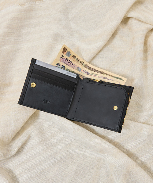 A_W アウ / BILLFOLD L ZIP PURSE プエブロレザーLジップ二