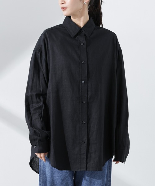 セール】Anti Smell Linen ベーシックワイドシャツ（シャツ/ブラウス