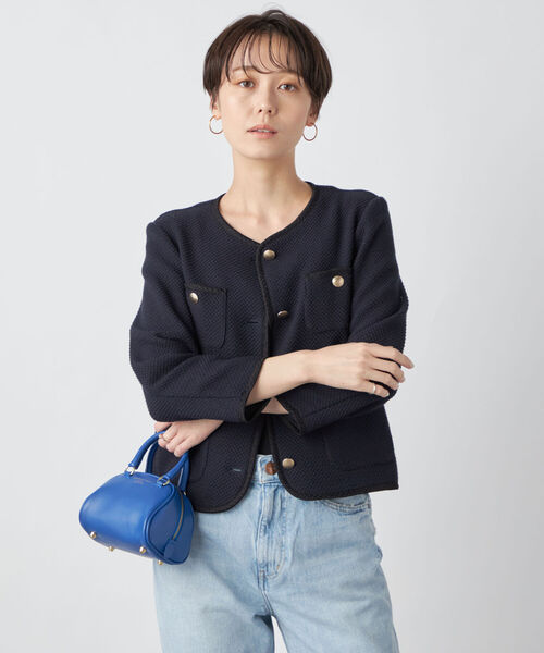 NOLLEY'S sophi ネイビー　ツイードジャケット セール/ブランド古着】ツイードジャケット（その他アウター