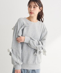 リボンデザインスウェット グレー キッズサイズから展開》10.0oz レギュラーウェイト スウェット