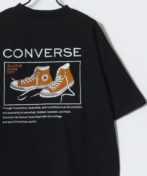 CONVERSE(コンバース)の「CONVERSE/コンバース オーバーサイズ オールスター スニーカー バックプリントサガラ刺繍 ロゴ ワンポイント刺繍 半袖Tシャツ/レディース メンズ(Tシャツ/カットソー・レディース・ブラック/オートミール/スミクロ/ピンク/ホワイト/ホワイト系その他・M/L/LL)」の14枚目の写真